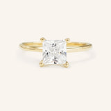Classical Solo Princess Cut Diamond Solitaire Engagement Ring