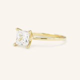 Classical Solo Princess Cut Diamond Solitaire Engagement Ring