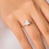 Classical Solo Princess Cut Diamond Solitaire Engagement Ring