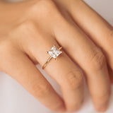 Classical Solo Princess Cut Diamond Solitaire Engagement Ring