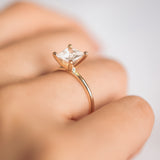 Classical Solo Princess Cut Diamond Solitaire Engagement Ring
