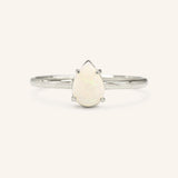 Buttonsage Pear Opal Ring