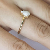 Buttonsage Pear Opal Ring