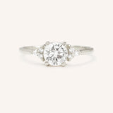 Peach Dust Diamond Engagement Ring