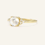Peach Dust Diamond Engagement Ring