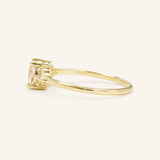 Peach Dust Morganite Engagement Ring