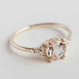 Peach Dust Morganite Engagement Ring