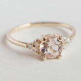 Peach Dust Morganite Engagement Ring