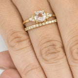 Peach Dust Morganite Engagement Ring