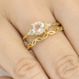 Peach Dust Morganite Engagement Ring