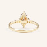 Hidden Halo Marquise Garnet Engagement Ring with Diamond Accents