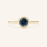 Hidden Bezel Montana Sapphire Engagement Ring