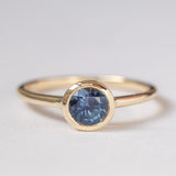 Hidden Bezel Montana Sapphire Engagement Ring