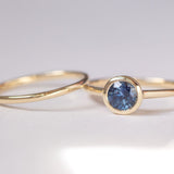 Hidden Bezel Montana Sapphire Engagement Ring