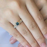 Hidden Bezel Montana Sapphire Engagement Ring