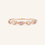 Sequin Amethyst Diamond Ring