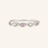 Sequin Amethyst Diamond Ring
