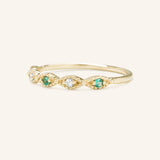Sequin Emerald Diamond Ring