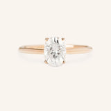 Morning Rose Oval Moissanite Cathedral Engagement Ring