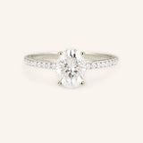 Morning Rose Oval Moissanite Diamond Engagement Ring
