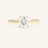 Morning Rose Oval Moissanite Cathedral Engagement Ring