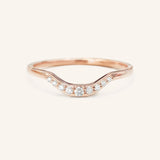 Cassio Curved Diamond Wedding Band