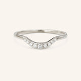 Cassio Curved Diamond Wedding Band