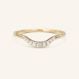 Cassio Curved Diamond Wedding Band