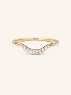 Cassio Curved Diamond Wedding Band