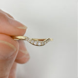 Cassio Curved Diamond Wedding Band