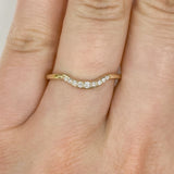 Cassio Curved Diamond Wedding Band
