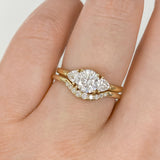 Cassio Curved Diamond Wedding Band