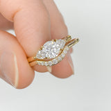 Cassio Curved Diamond Wedding Band