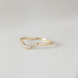 Cassio Curved Diamond Wedding Band