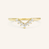 Lola Diamond V Wedding Band