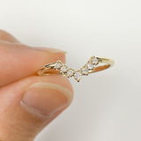 Lola Diamond V Wedding Band