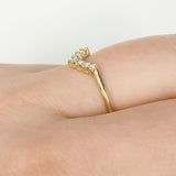 Lola Diamond V Wedding Band