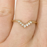 Lola Diamond V Wedding Band