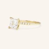 Moonlight Sky Princess Moissanite Diamond Accent Engagement Ring