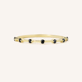 Distance Black Diamond Wedding Band