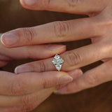 Summer Triangle Marquise Moissanite Three Stone Engagement Ring
