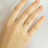 Ripple Water 3MM Hammered Flat Edge Wedding Band
