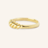 Olive Gold Branch Dome Ring