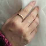 Olive Gold Branch Dome Ring
