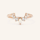 Opal Charm Wedding Ring