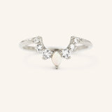 Opal Charm Wedding Ring