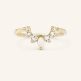 Opal Charm Wedding Ring