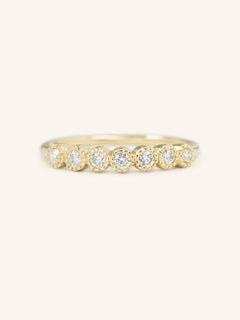 Brookman Milgrain 7-Stone Bezel Diamond Ring
