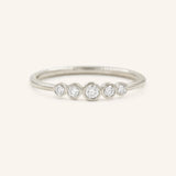 Autumn Love Diamond Bezel Tapered Ring