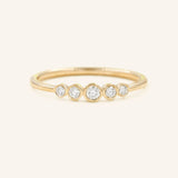 Autumn Love Diamond Bezel Tapered Ring
